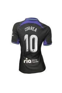 Atletico Madrid Angel Correa #10 Voetbaltruitje Uit tenue Dames 2022-23 Korte Mouw